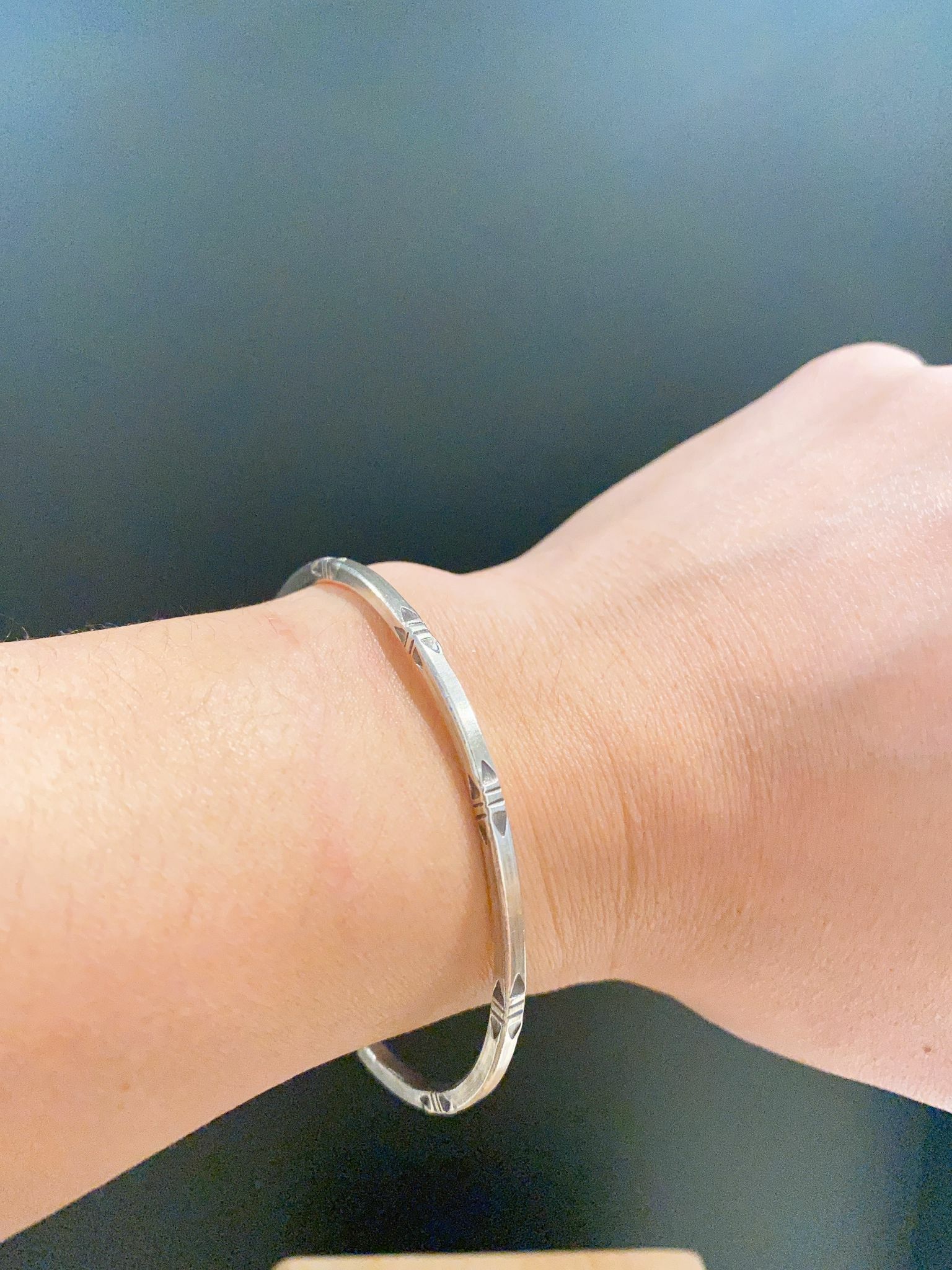 泰國直送 Infinity原創設計純銀手工 圖騰手鐲 (開口款) SB014