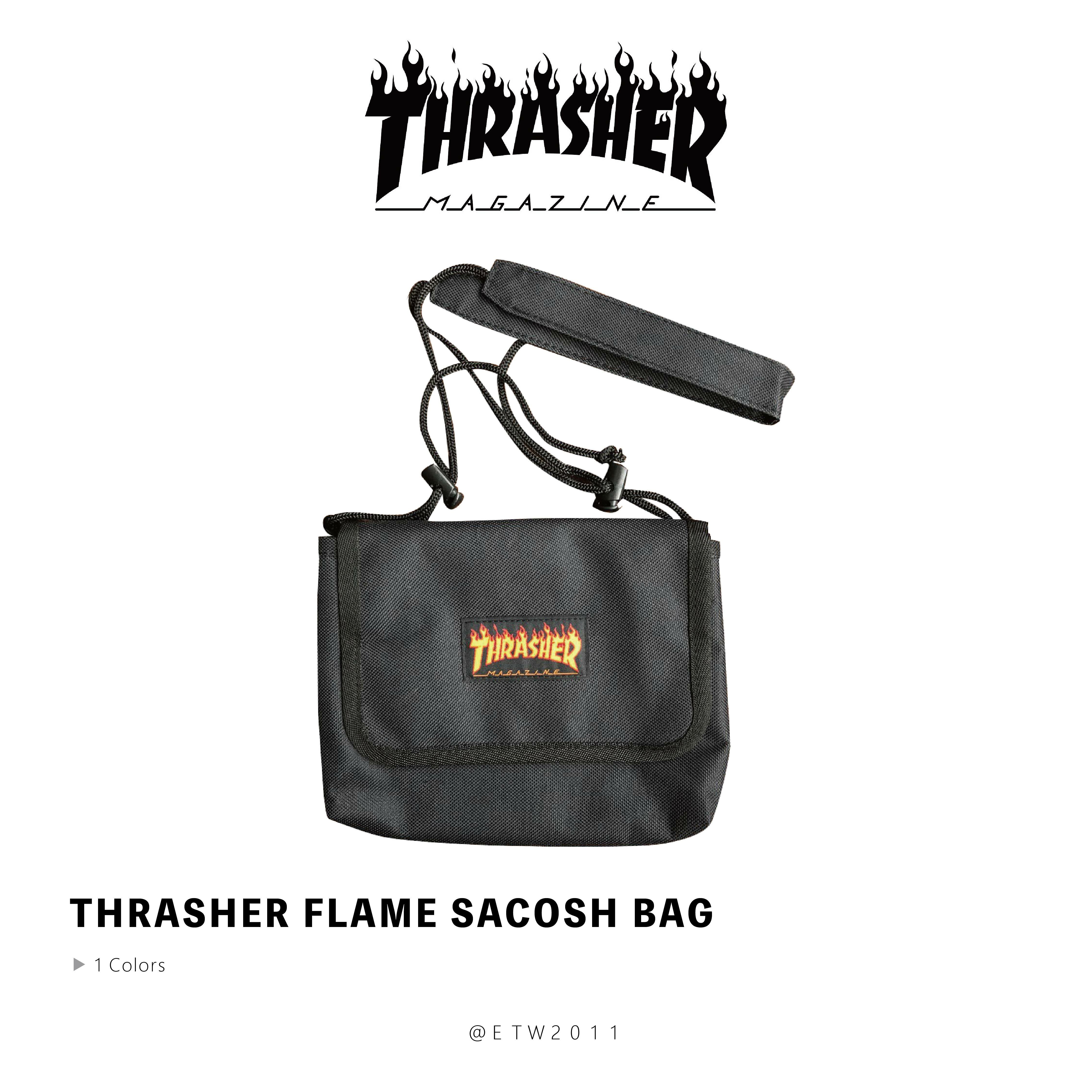 ☆ETW☆【EASY TO WEAR】日線 THRASHER FLAME SACOSH BAG 亞洲限定 掀蓋包 小包 肩背包
