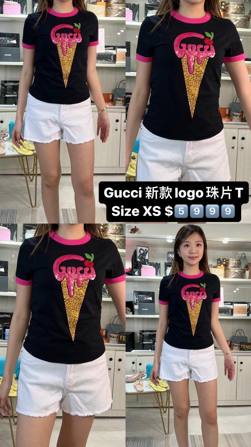 Gucci 新款雪糕珠片T-M