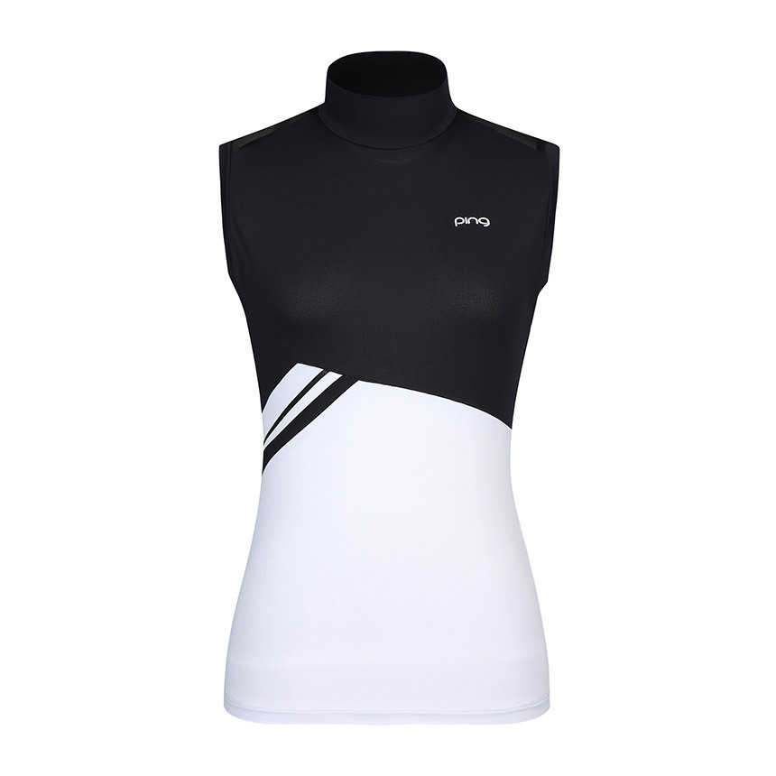 女【現貨】3折起/韓版PING 正品同步/女神款最愛 雙拼色無袖T恤/網美推薦高爾夫球衣/韓風合身版高球衣/#MW112378