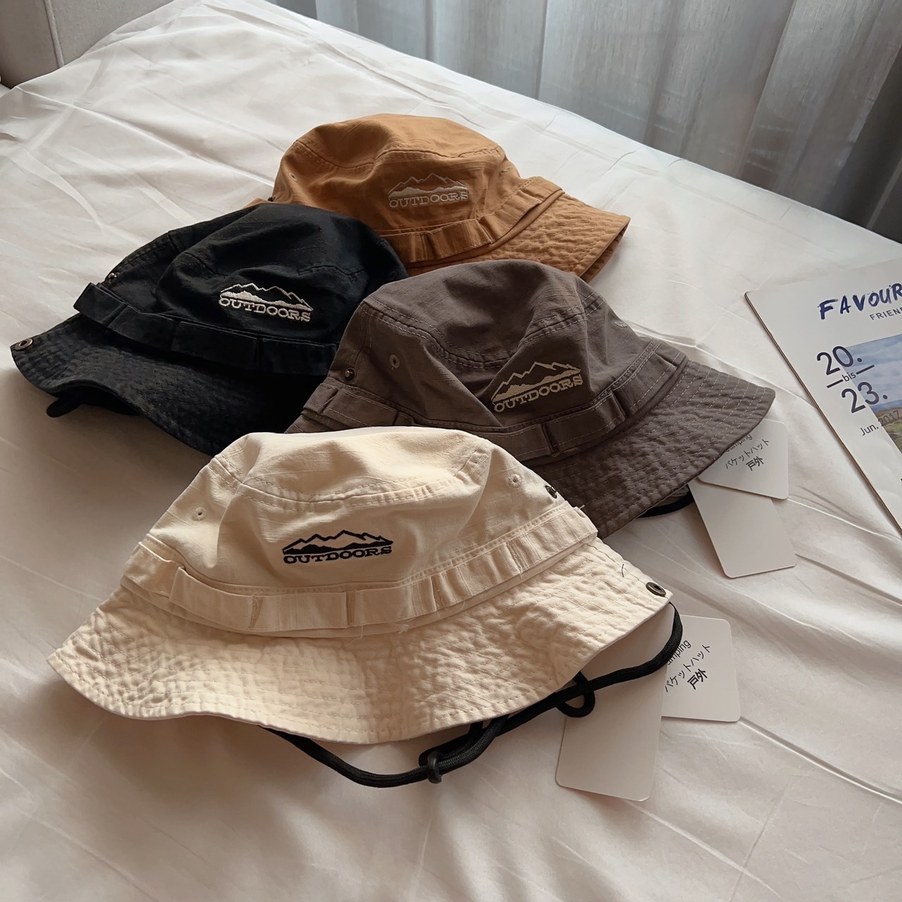 OUT戶外奔尼帽/四色/漁夫帽/戶外/露營