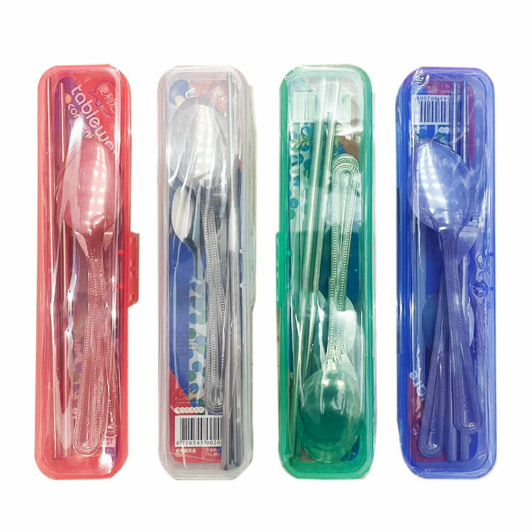 #銅板價 環保外出餐具組-三件組(湯匙/叉子/筷子) 顏色隨機