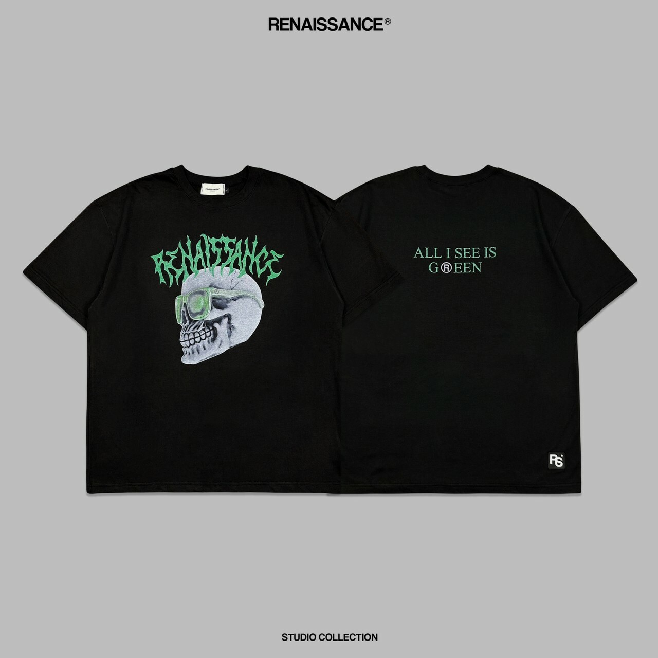 RENAISSANCE 420 限定 黑綠骷髏 閃電字體 墨鏡Logo短袖 T ‘’ 420 Green Glasses Skull Tee ‘’