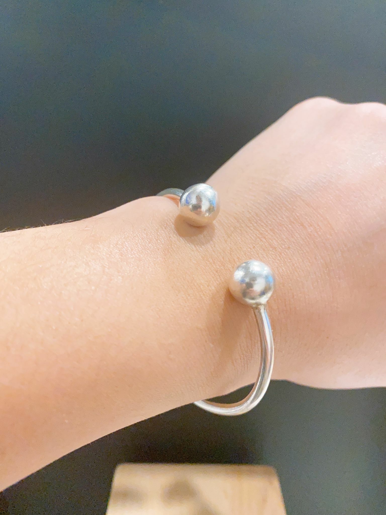 泰國直送 Infinity原創設計純銀手工 運轉珠手鐲 (開口款) SB015