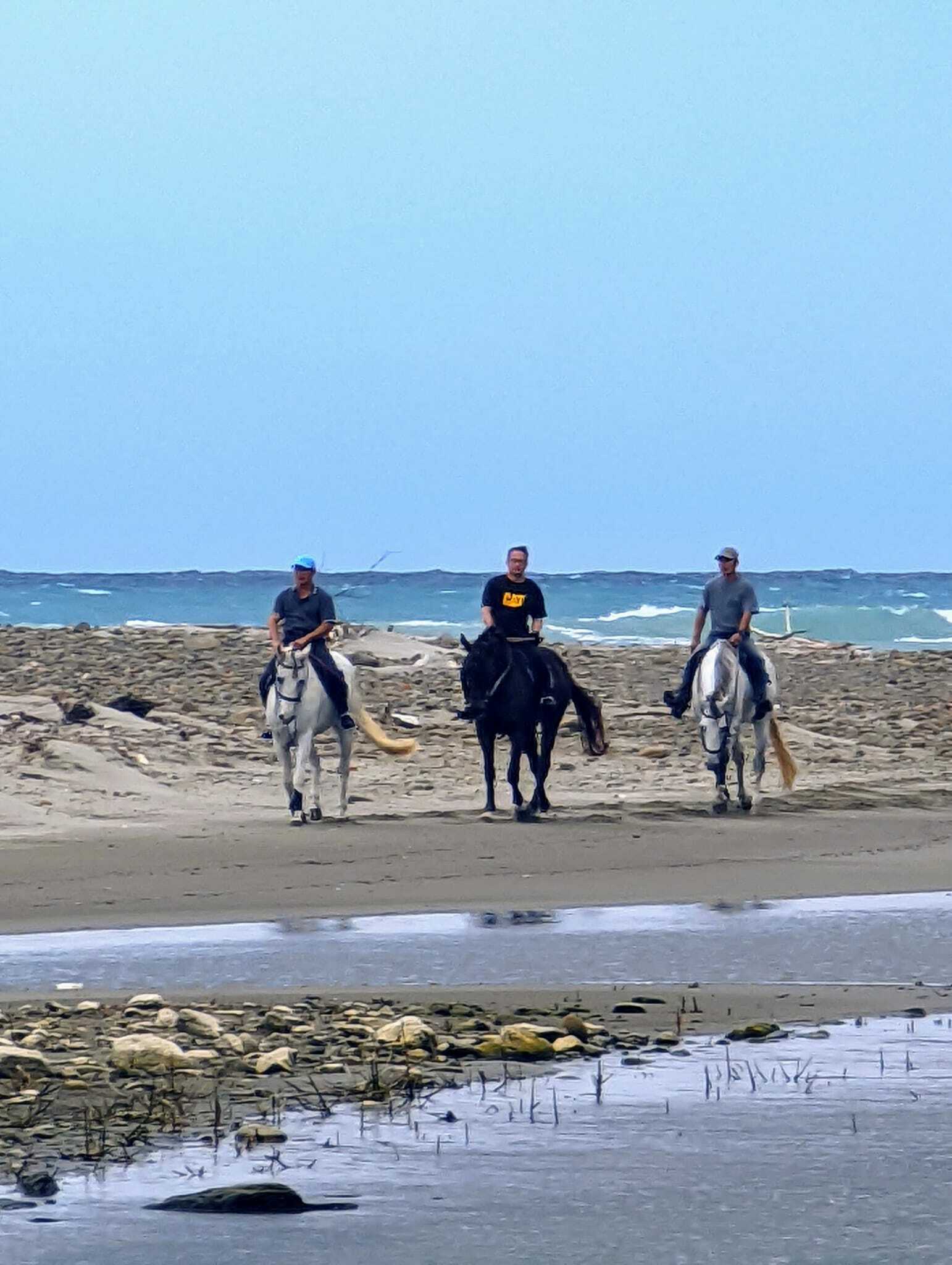 海邊露營騎馬