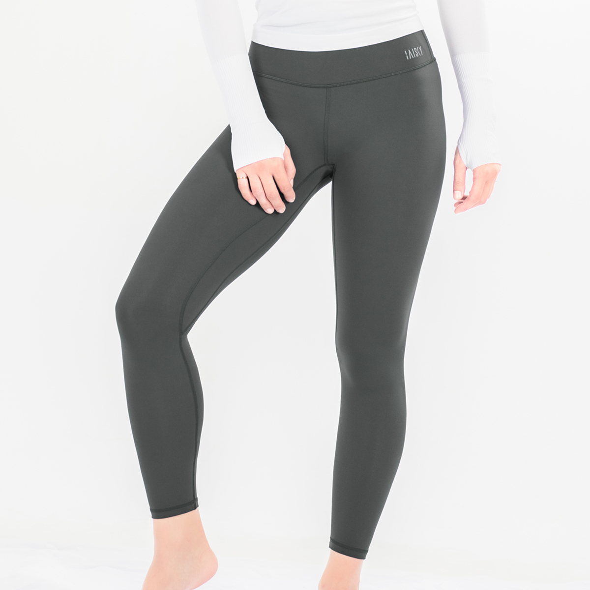 女款瑜珈九分褲 優雅 深鐵灰