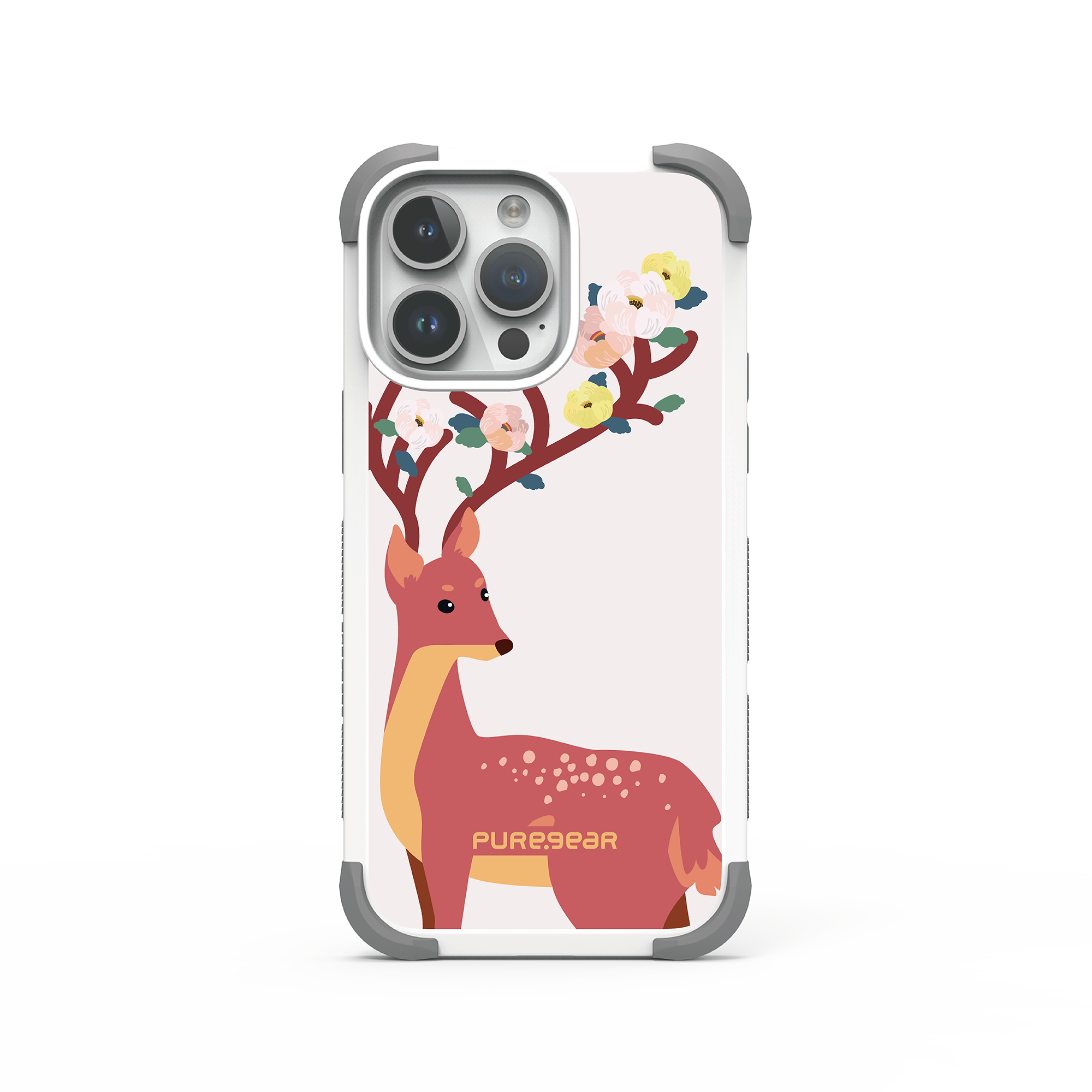 iPhone 坦克軍規防摔手機殼 / 梅花鹿 (動物系列)