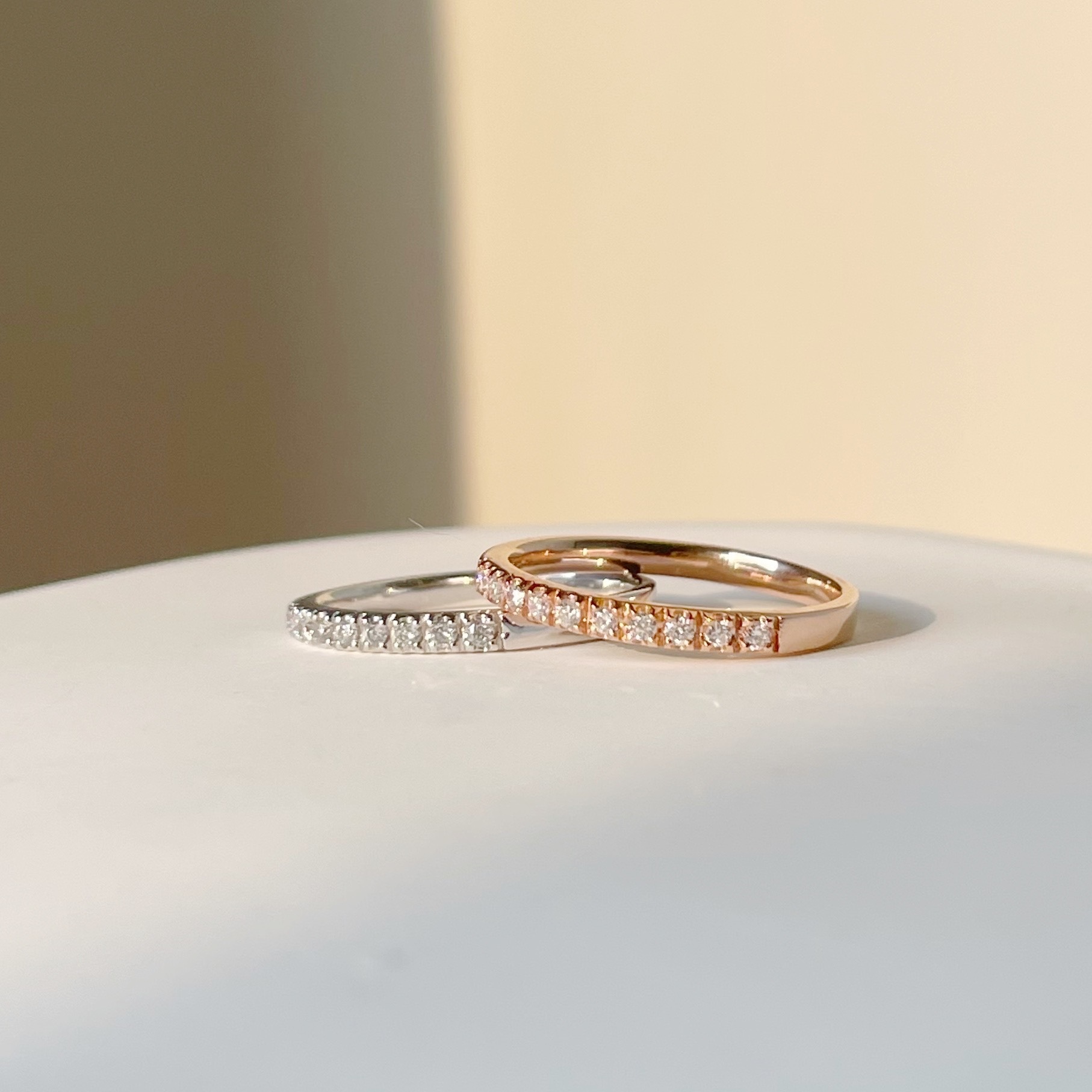 14K厚版0.20ct排鑽戒指