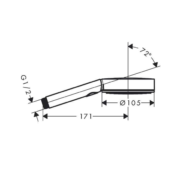 hansgrohe Pulsify Select 24111, -000 hand shower 105 3jet relaxation