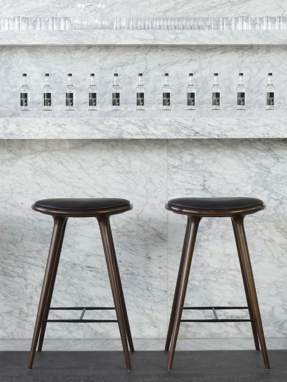 Mater Space Copenhagen Wooden High Barstool 74cm 哥本哈根空間系列 原木皮革高腳椅-高尺寸