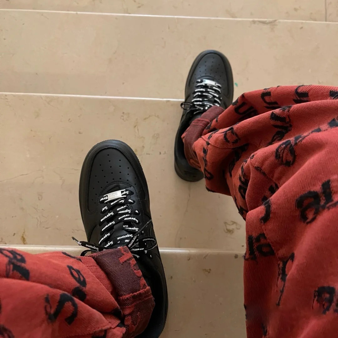 【代購】NIKE AIR FORCE X SUPREME CU9225-001  黑