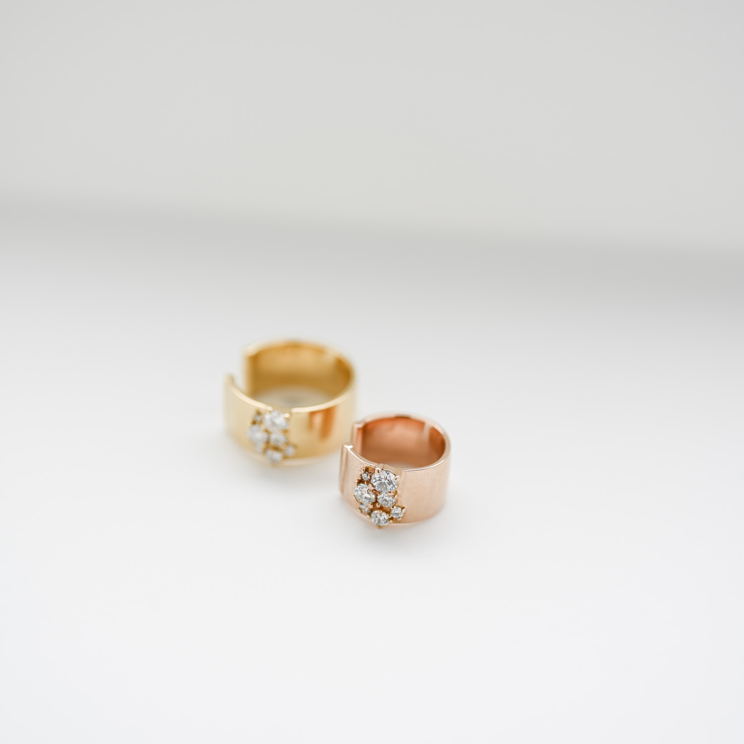 18K Rock and Roll Diamond Ear Cuff