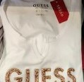 [S] GUESS HOLLY CRUSH TEE,PURE WHITE MULTI, QBOI04KAK9B [FINAL SALE] (SGU338)
