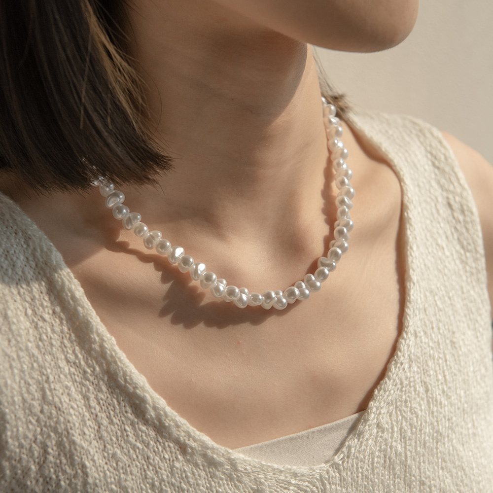 Heart Pearl Necklace【07040327】in stock+pre-order