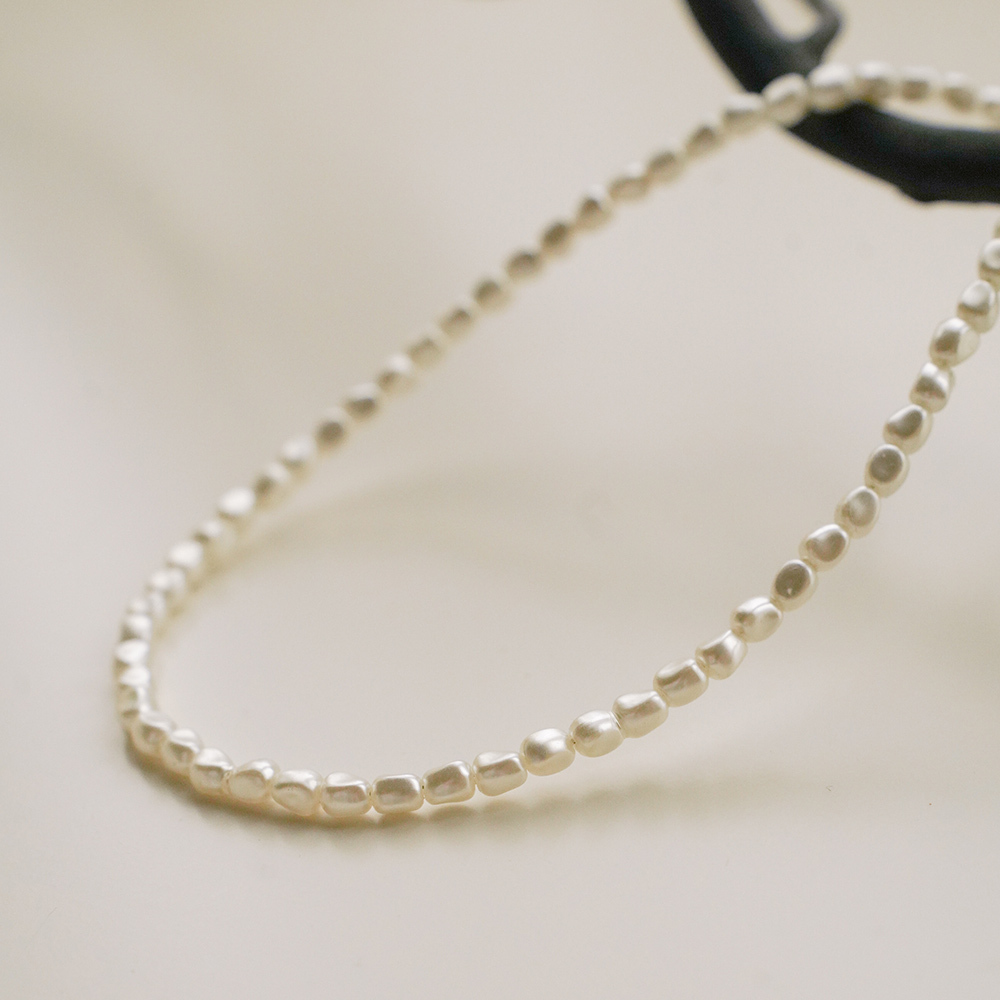 Irregular thin pearl necklace【07040326】in stock+pre-order
