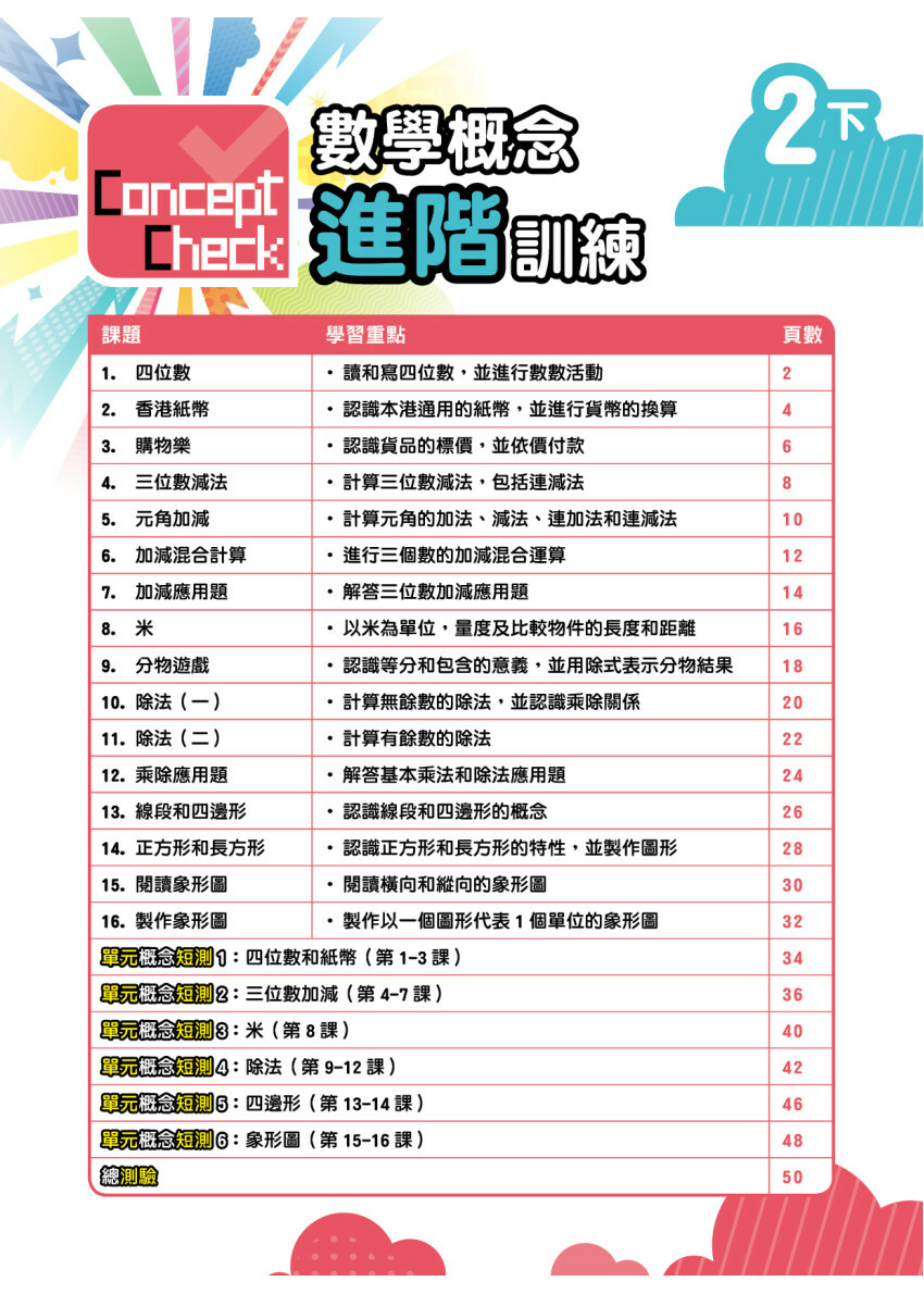 【多買多折】Concept Check 數學概念進階訓練 (新課程版) 2下