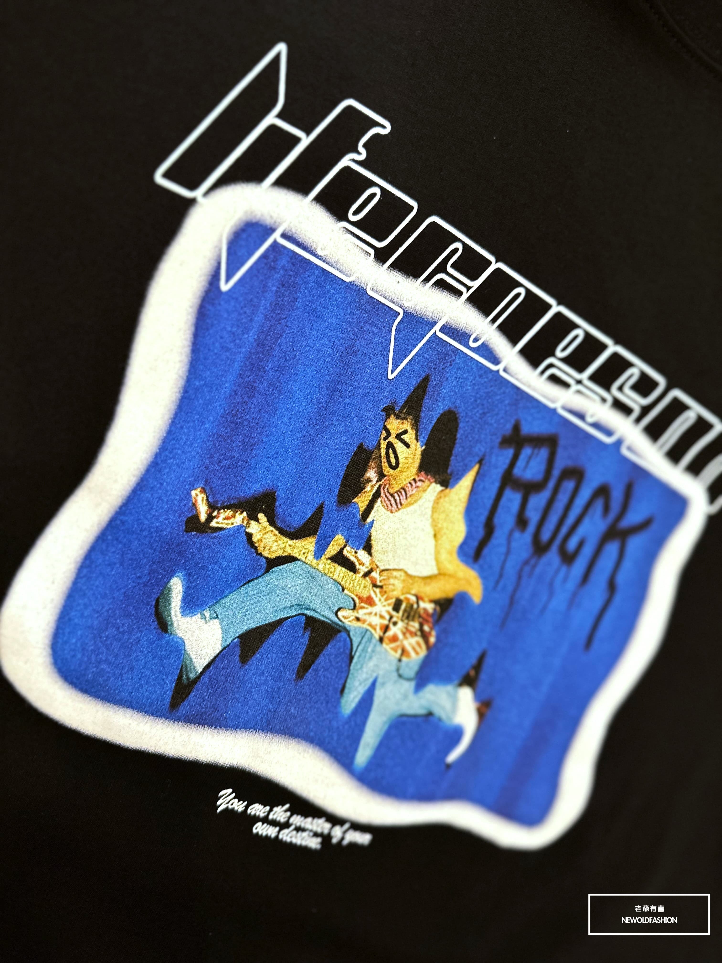 『新品上市』重磅ROCK吉他手短T(NOF23032521)-黑