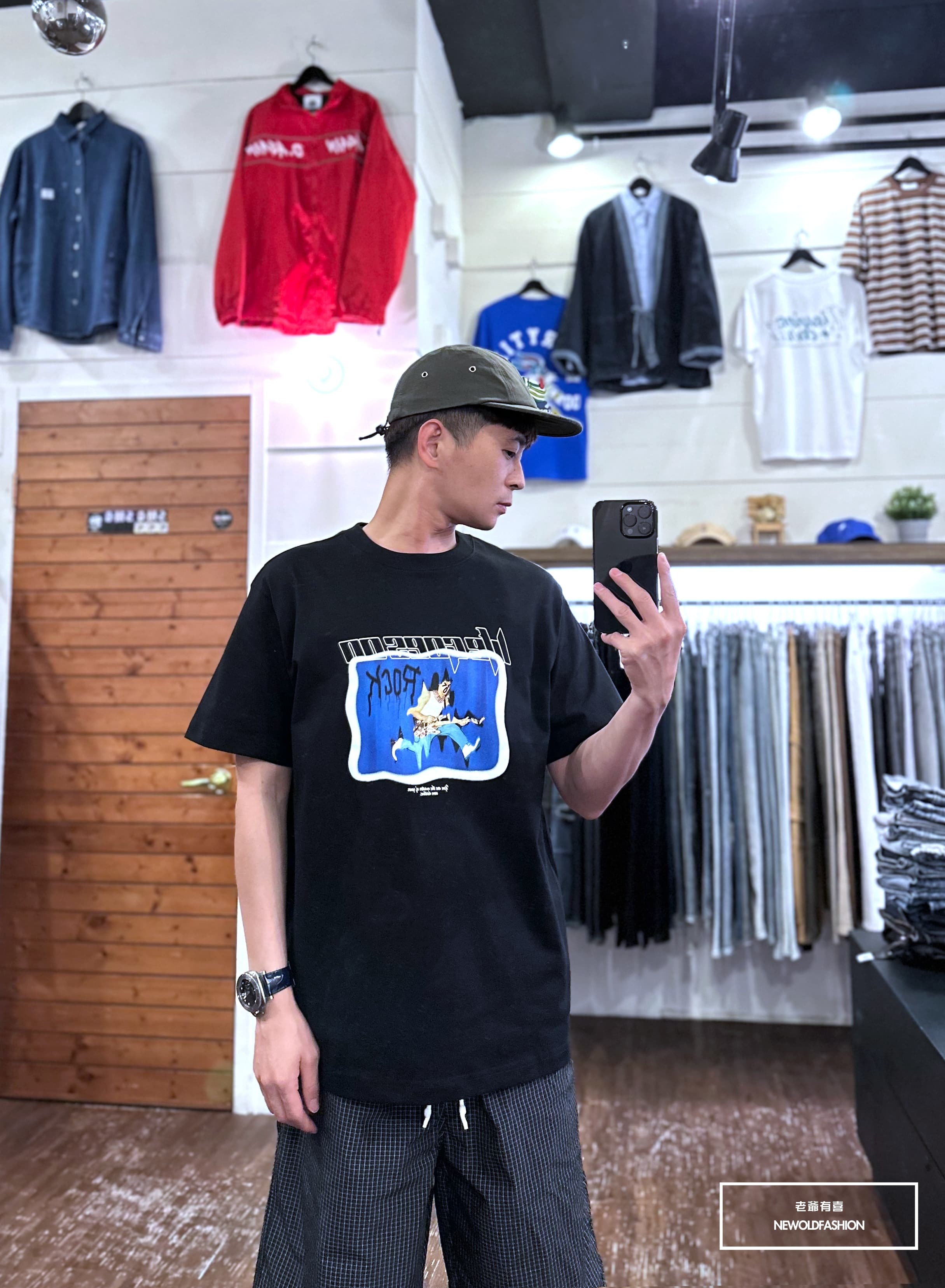 『新品上市』重磅ROCK吉他手短T(NOF23032521)-黑