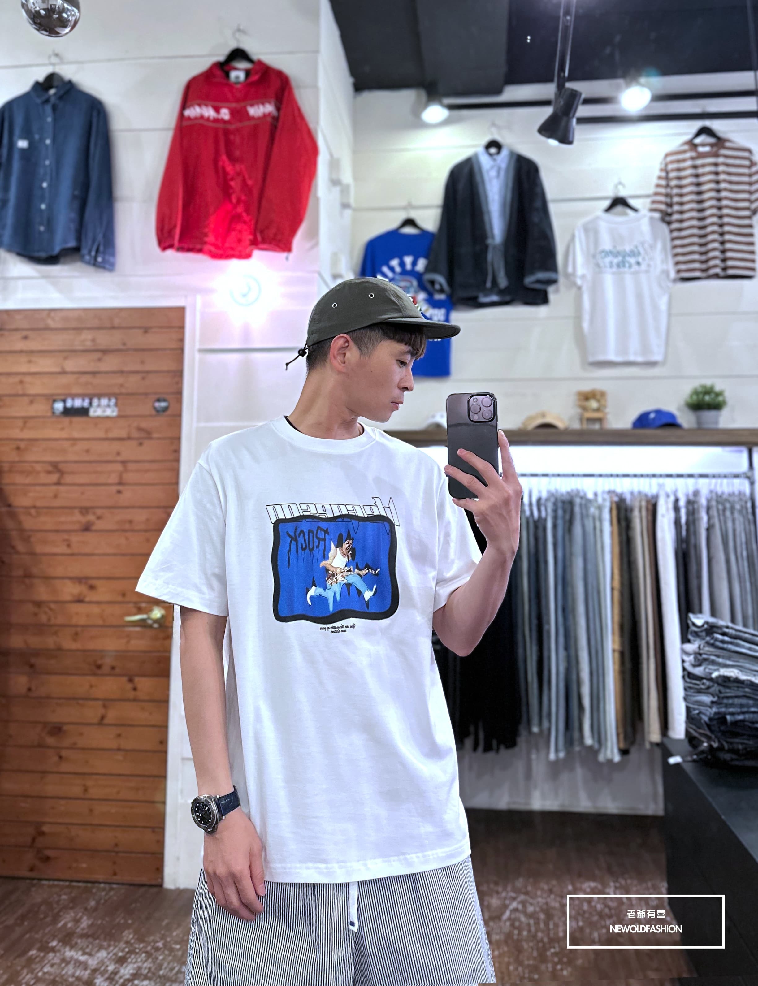 『新品上市』重磅ROCK吉他手短T(NOF23032521)-白