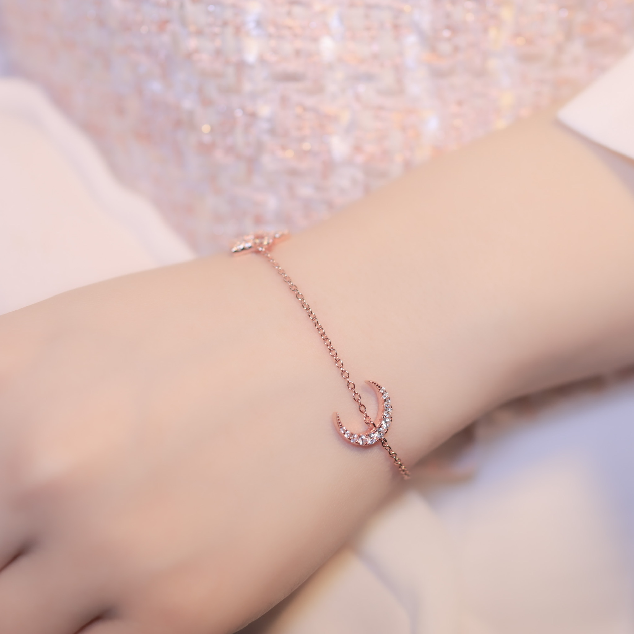 | 925 Silver・Rose Gold | Lovely Couple Bracelet | BR0886 |