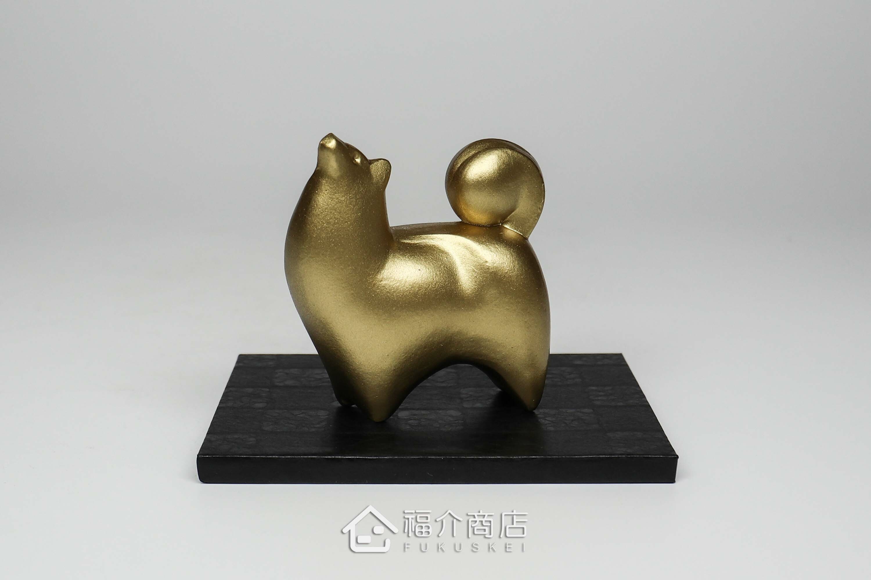 金色的十二生肖狗吉祥擺飾