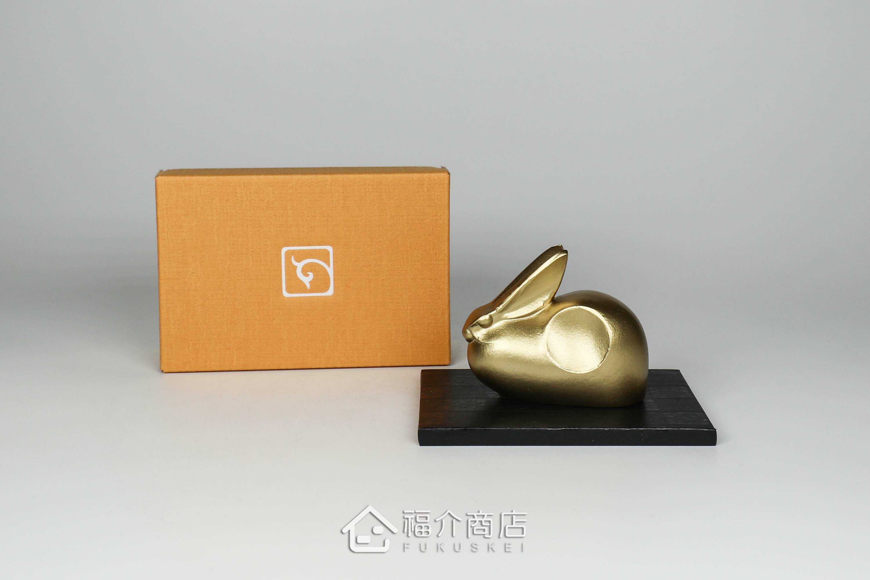 金色的十二生肖兔吉祥擺飾