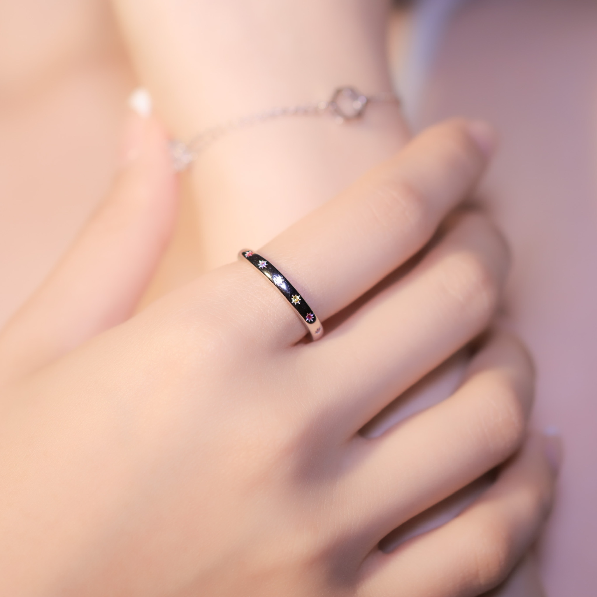 | 925純銀・白金 | 彩繪星宿戒指 | RI0520 |