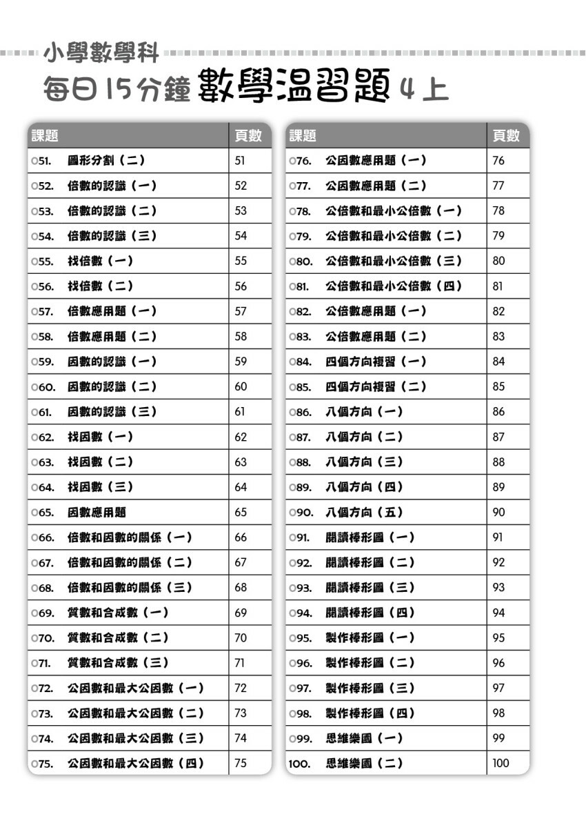 【多買多折】每日15分鐘數學温習題 (新課程版) 4上