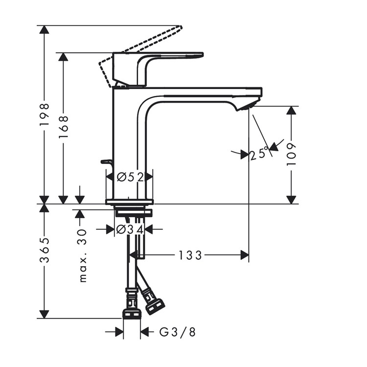 hansgrohe Rebris E 72559, -000 + 72450, -000 Mixer Set