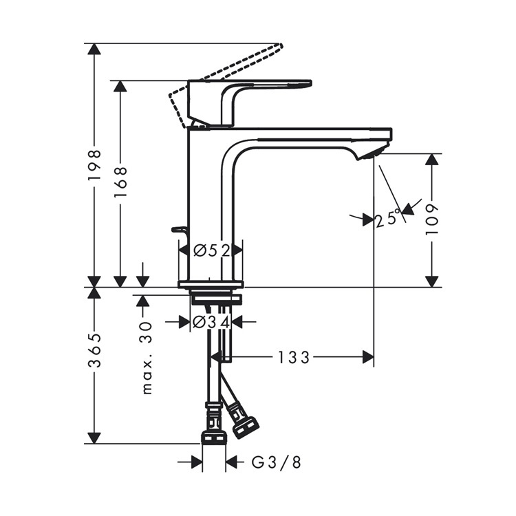 hansgrohe Rebris S 72519, -000 + 72440, -000 Mixer Set