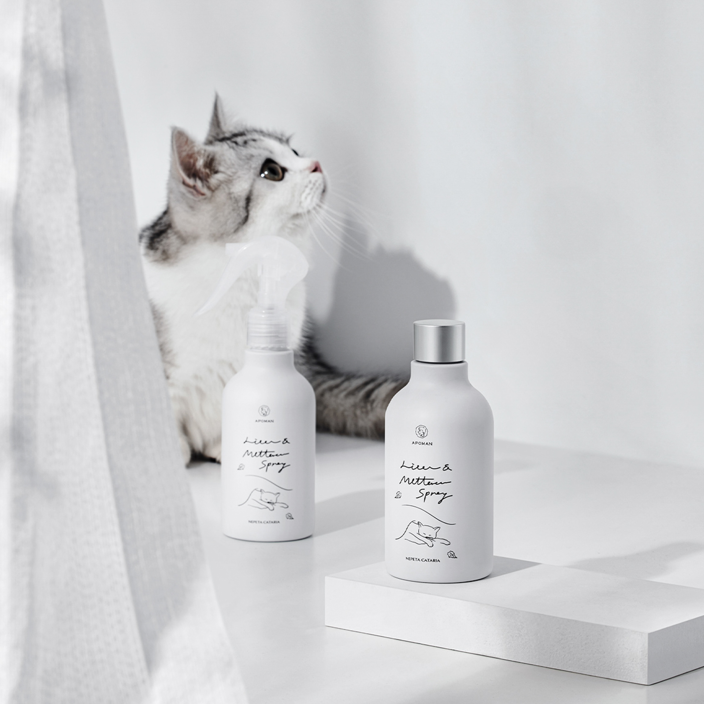 🏆APOMAN 驅蟲少年® : 衣物與寢具噴霧『貓咪家庭專用』/ 貓咪友善配方 (噴床墊，貓咪可能會來和你一起睡！) <純貓薄荷成分> #貓咪紓壓 #貓窩 #織物消臭 #寵物除臭