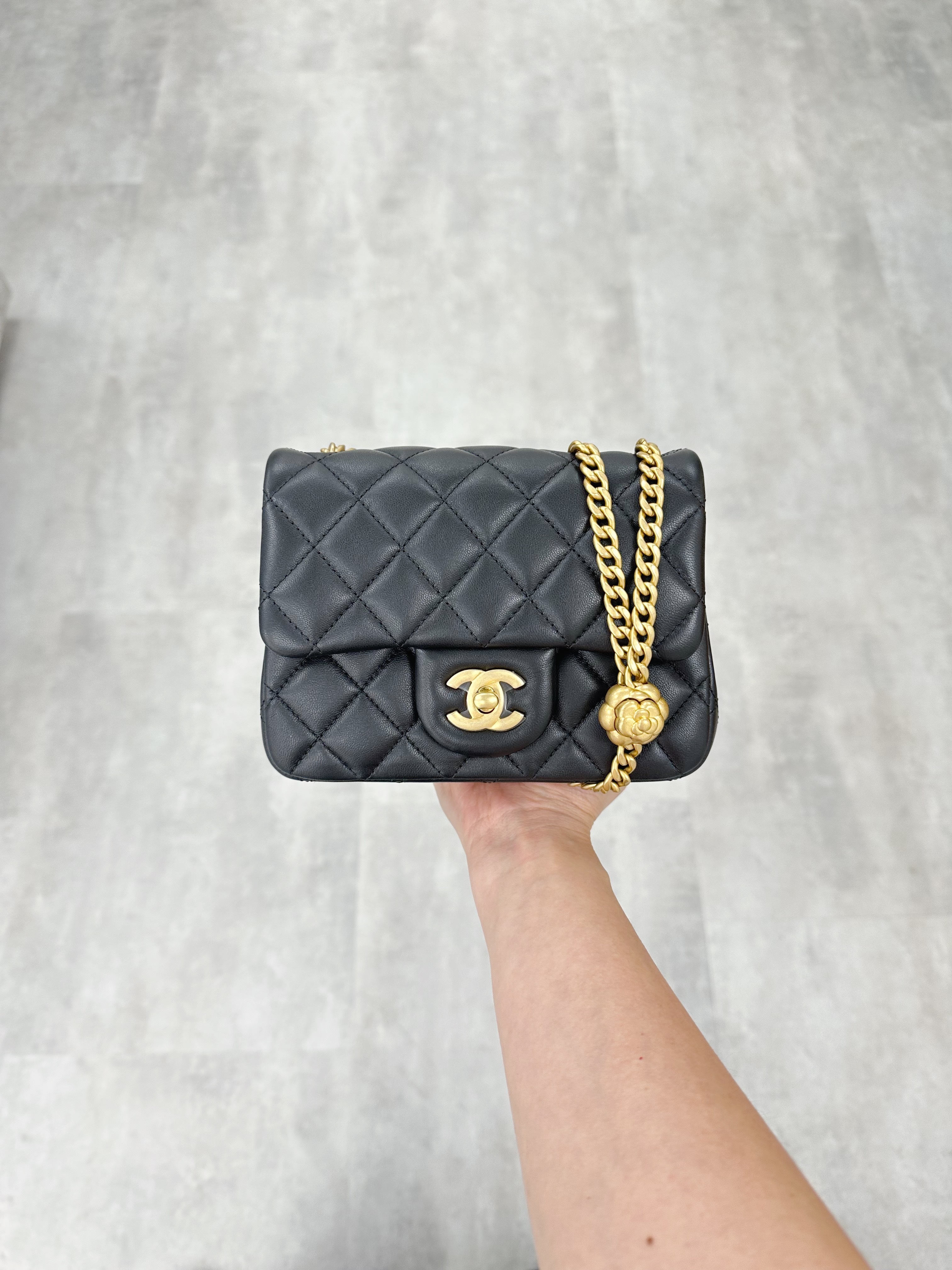 Chanel Mini Square Flap Bag (山茶花扣 AS4040)