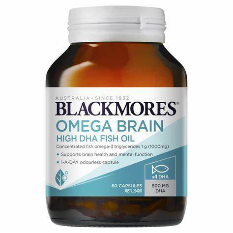 BLACKMORES澳佳寶 高濃度健腦配方深海魚油 Omega Brain High DHA Fish Oil (500mg DHA) 60粒