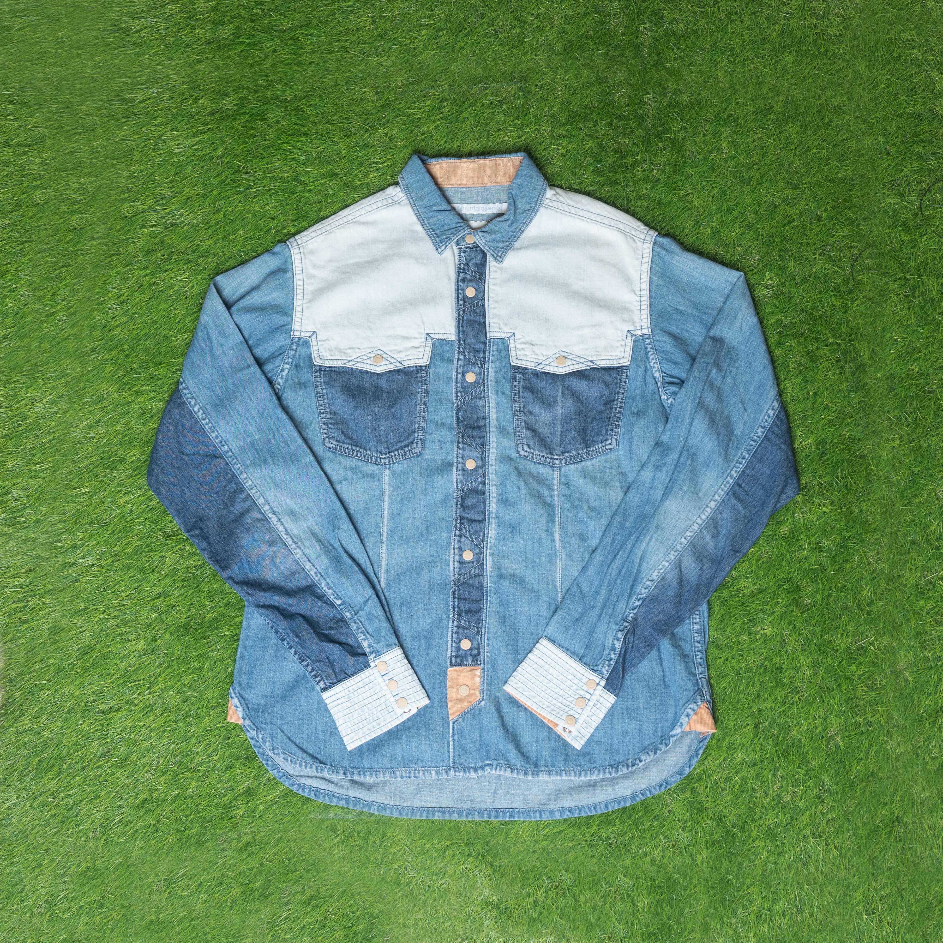 WHITE MOUNTAINEERING USED DENIM WESTERN 牛仔拼接 襯衫 現貨