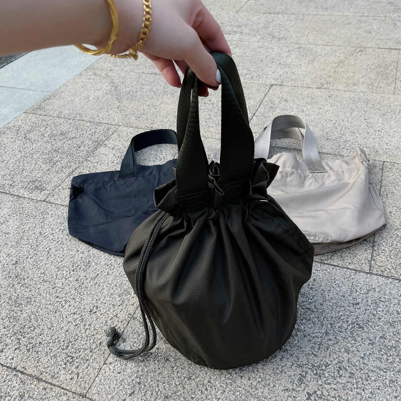 United Athle 再生聚酯纖維 防撕裂 抽繩袋 便當袋 UA1392｜3139201