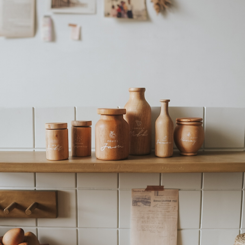 調味罐 | 回收木玩