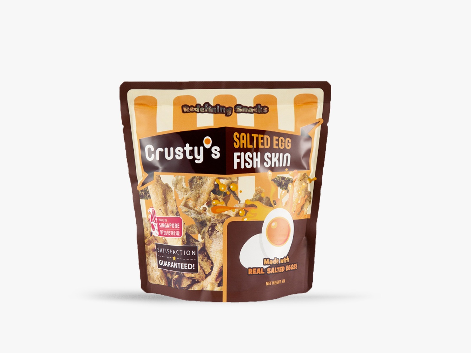 咸蛋黃炸魚皮 (原味) 50g