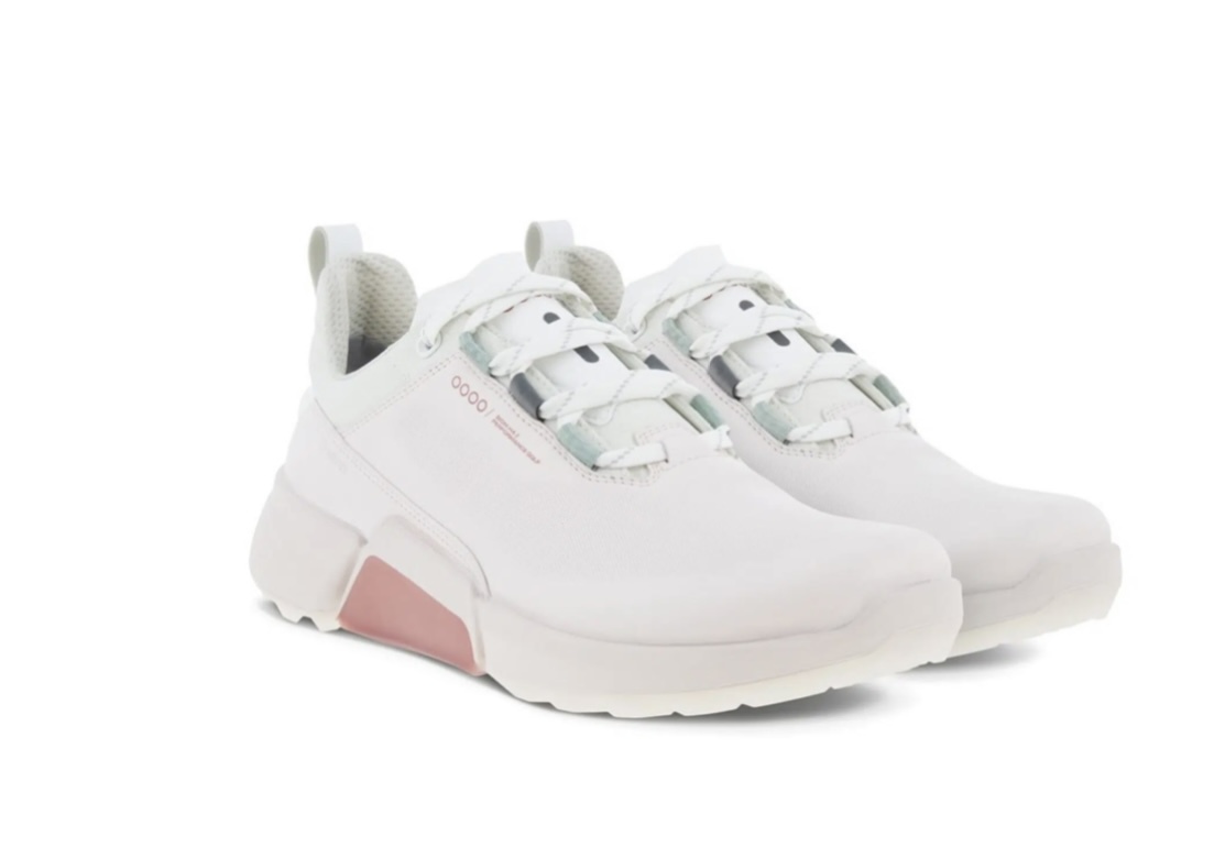 女款 M301 ECCO正品/LPGA高寶錦代言同款/ECCO BIOM H4 LADIES GOLF SHOES - DELICACY/SHADOW WHITE/防水軟釘高爾夫球鞋