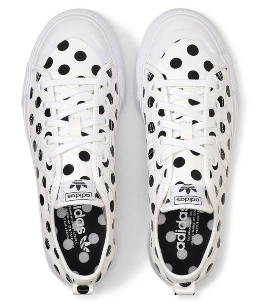 ADIDAS NIZZA RF Nizza Pop Polka Dot Lightweight Campus 白色