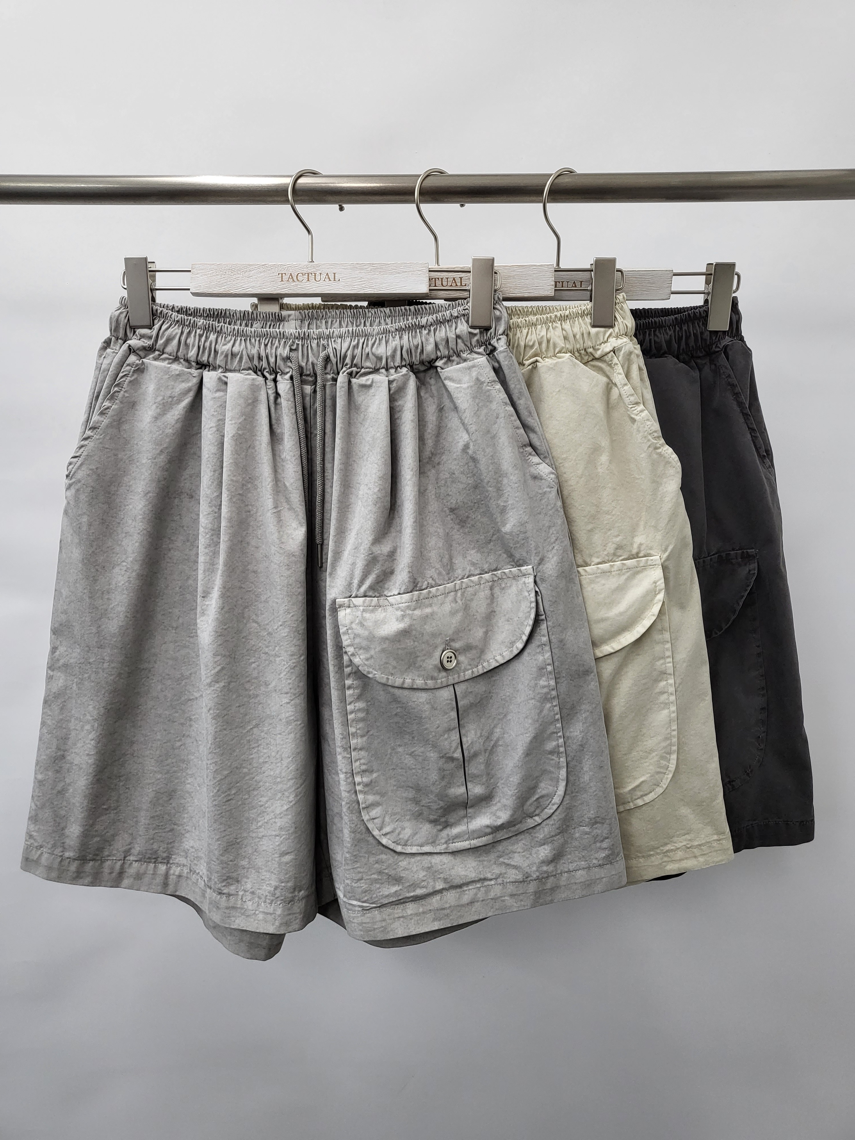 淨色洗水短褲 P2319