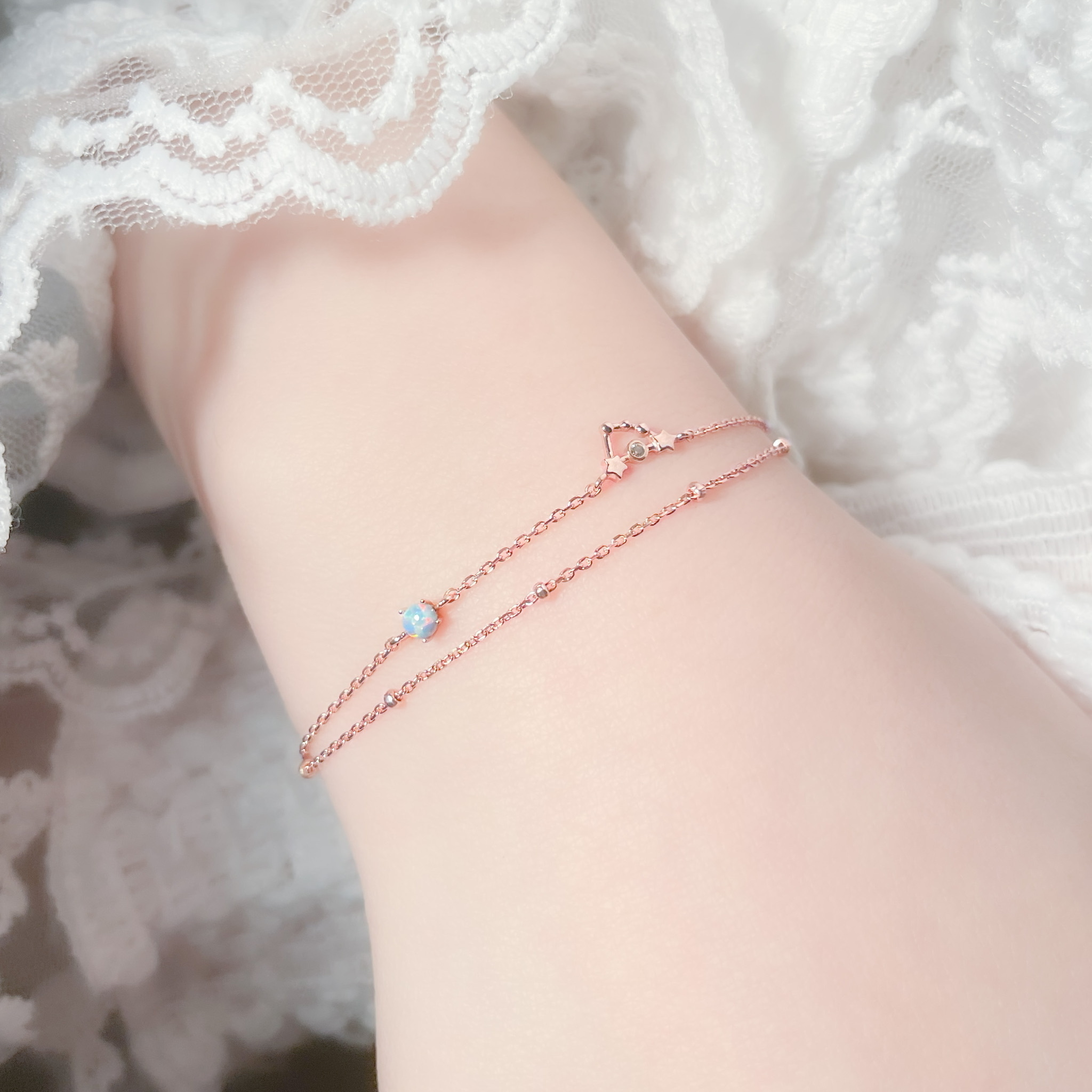 | 925 Silver・Rose Gold | Capricorn Double Bracelet | BR0396 |