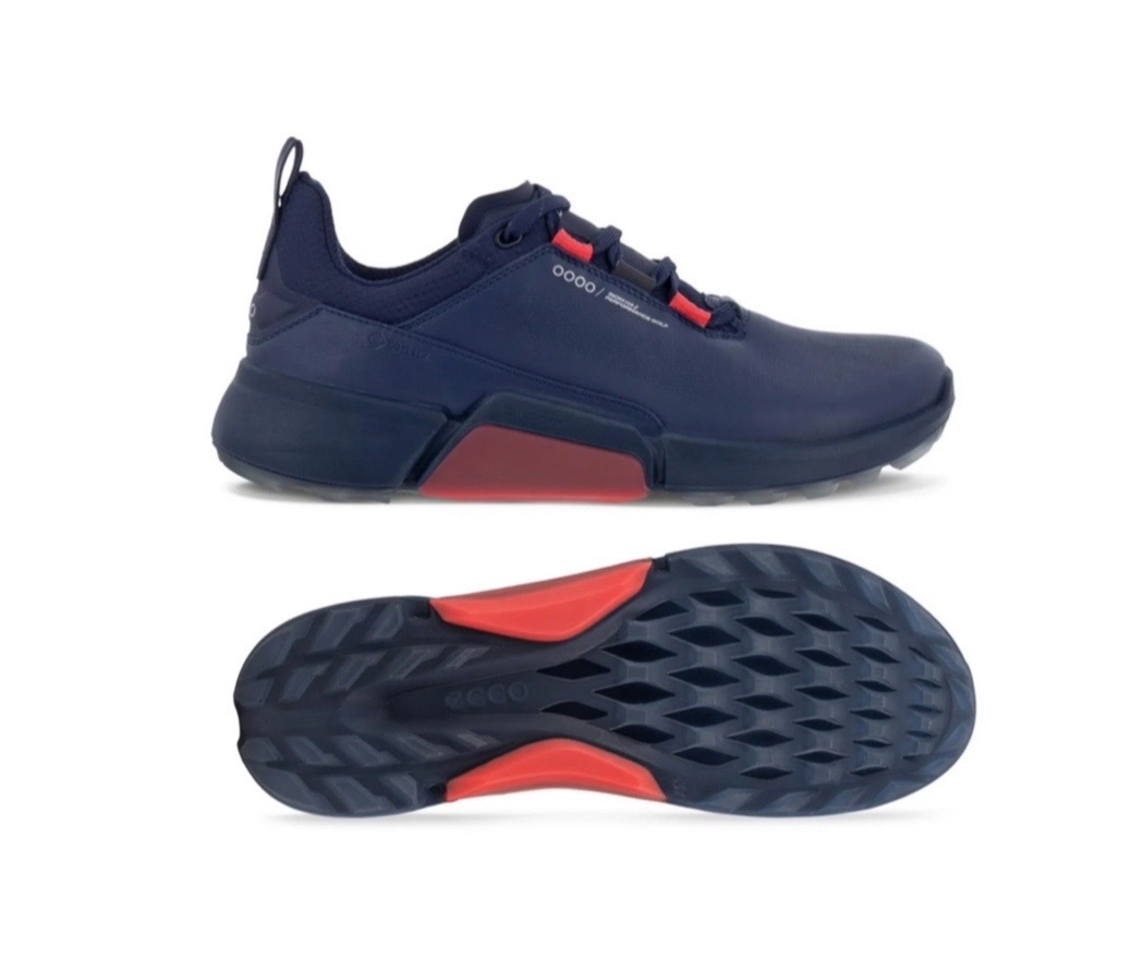 女款 4M/ECCO正品/LPGA球后 高寶錦代言同款/ECCO BIOM H4 GORE-TEX LADIES GOLF SHOE MARINE/NIGHT SKY/防水軟釘高爾夫球鞋