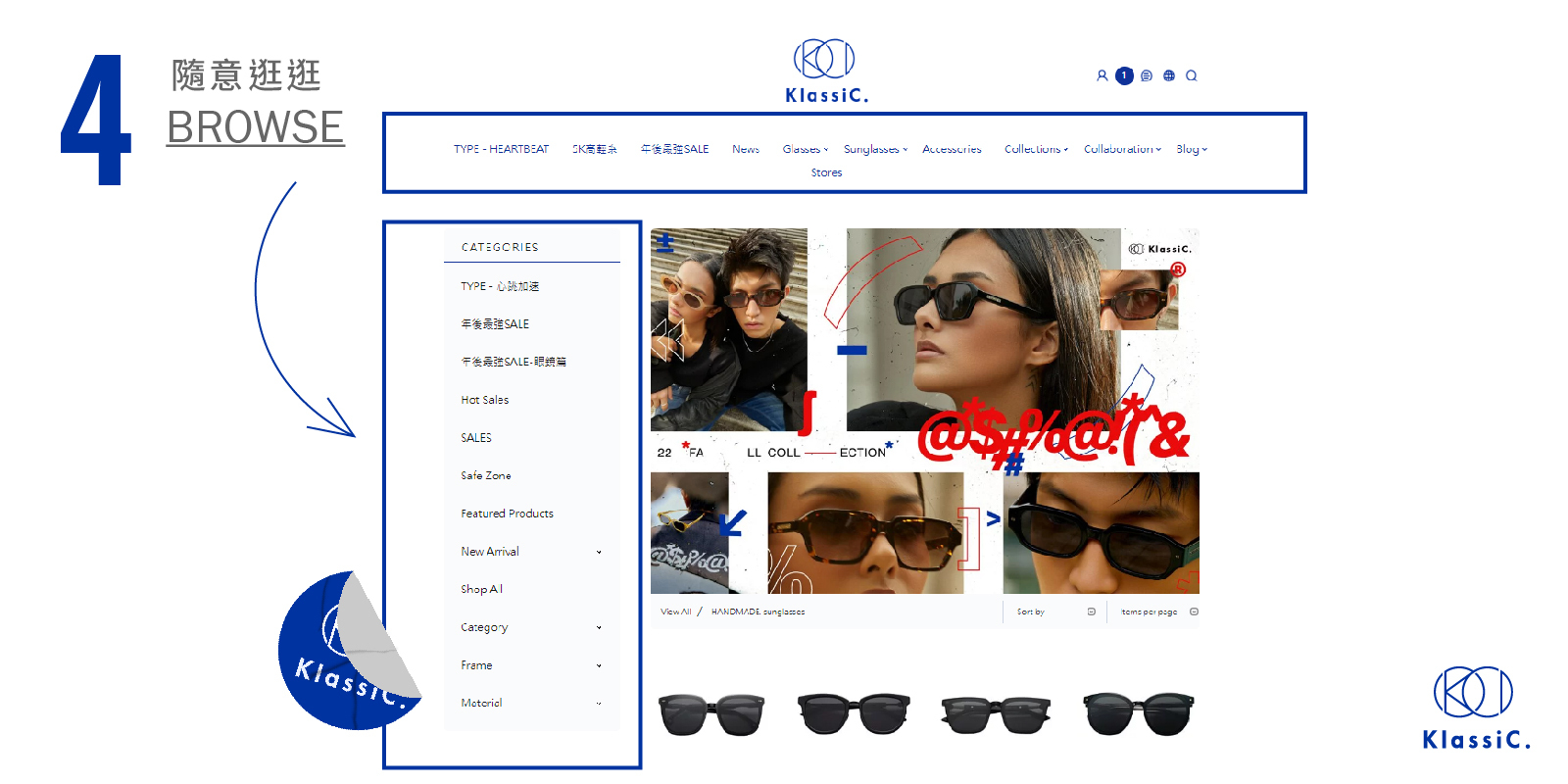 KlassiC.眼鏡,眼鏡,墨鏡,太陽眼鏡