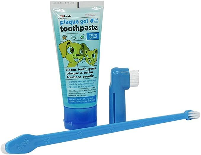 Petkin - 寵物牙刷牙膏 三合一套裝 (送牙刷頭)