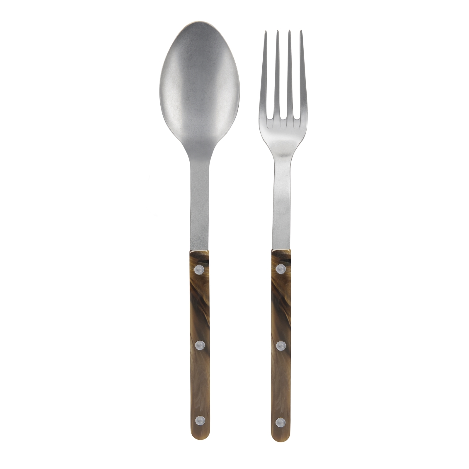 SABRE | Bistrot 復古酒館鈕扣系列 | 配餐用主叉匙組 | 霧面 | 咖啡水牛