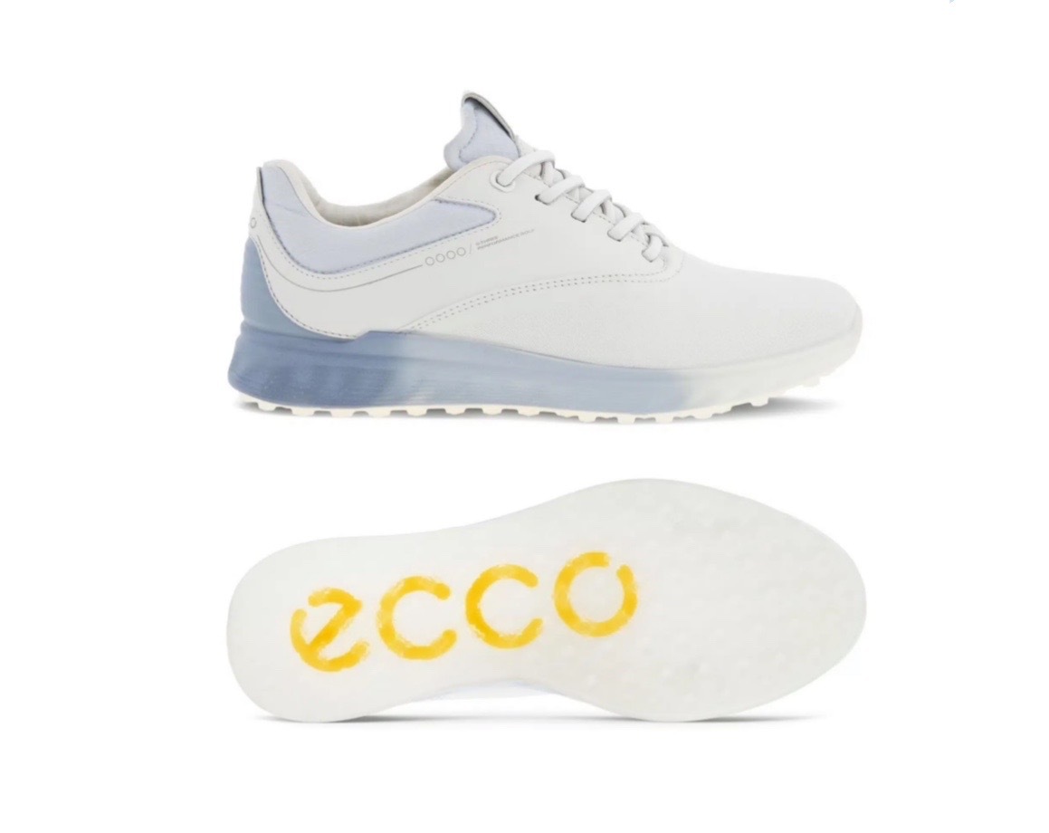 女款 4M/ECCO正品/LPGA球后高寶錦代言同款/ECCO S-THREE GORE-TEX LADIES GOLF SHOES/防水軟釘高爾夫球鞋