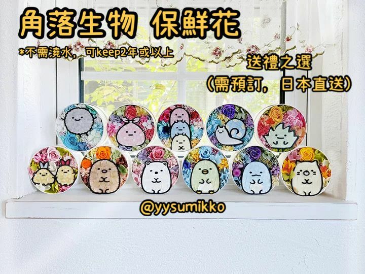 [預訂] 角落生物 日本直送 保鮮花禮物盒（圓）-