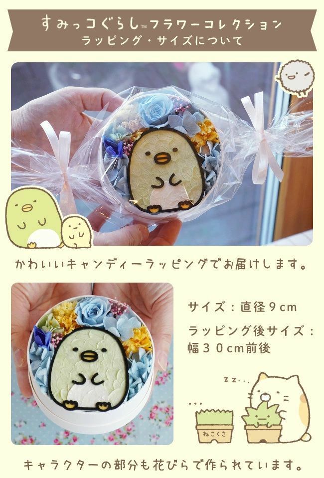 [預訂] 角落生物 日本直送 保鮮花禮物盒（圓）-