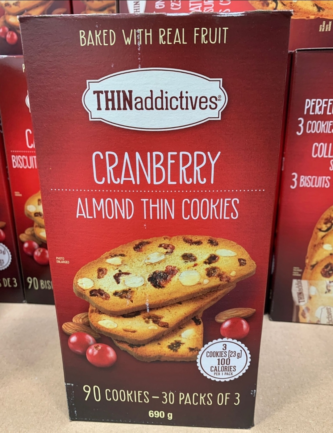 CRANBERRY ALMOND THIN COOKIES