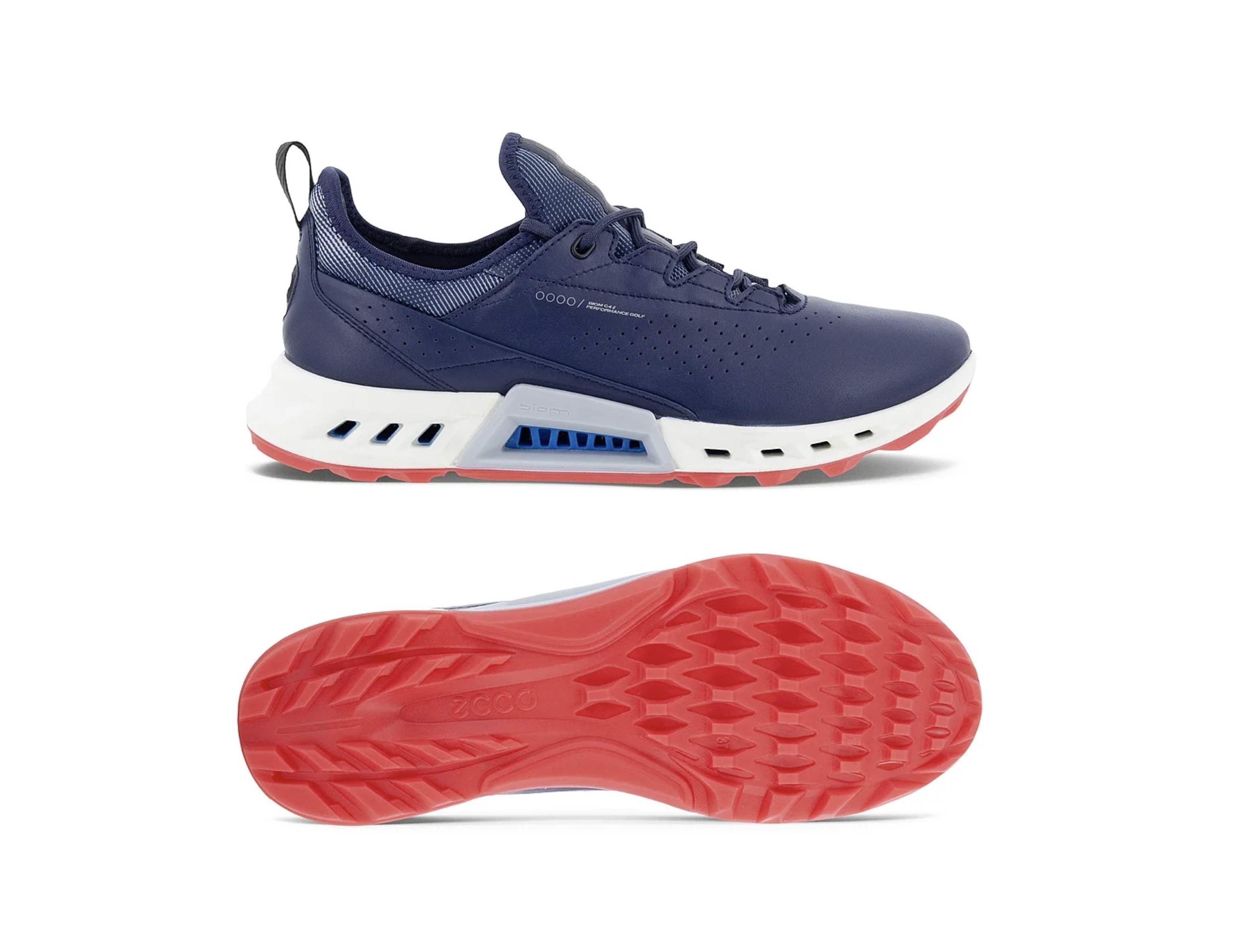 女款 4M/ECCO正品/LPGA球后高寶錦代言同款/ECCO BIOM C4 GORE-TEX LADIES GOLF SHOE /防水360度透氣軟釘高爾夫球鞋